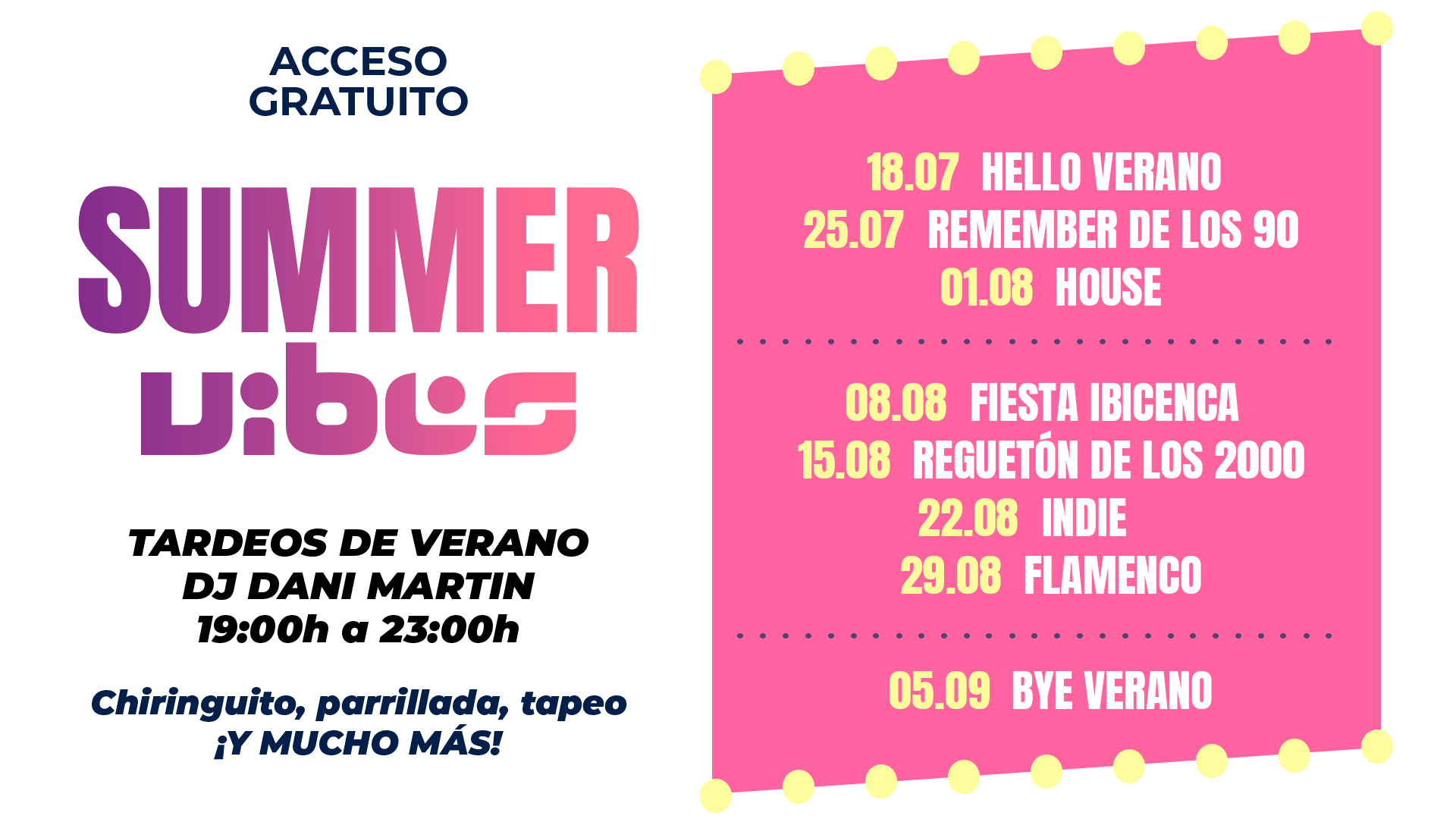 Summer Vibes horizontal tardeo Hosteleon